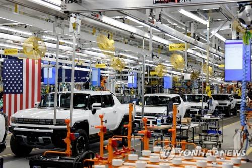 미국 디트로이트의 GM 공장.