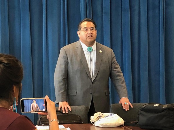 James Ramos (D-San Bernardino), the first Native American elected to the California State Assembly, addressed a gathering of Native American media and state workers ahead of the upcoming 2020 Census at a meeting in the governor’s conference room on April 