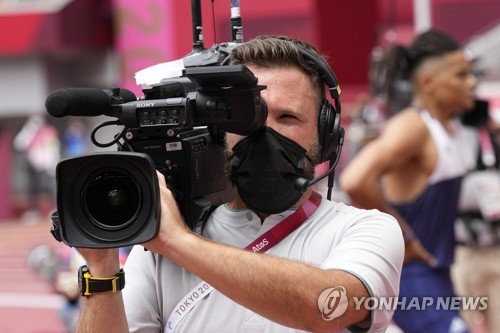 도쿄 올림픽 대회의 방송 중계 카메라
